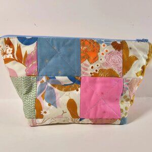 Ruby Star Society Patchwork Zipper Pouch: Handmade Quilted Cosmetic Bag